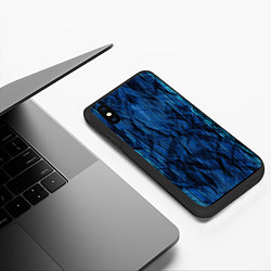 Чехол iPhone XS Max матовый Смешение красок, цвет: 3D-черный — фото 2