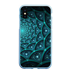 Чехол iPhone XS Max матовый Андромеда, цвет: 3D-голубой