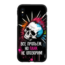 Чехол iPhone XS Max матовый Все пропьем но панк не опозорим