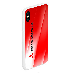 Чехол iPhone XS Max матовый Mitsubishi sign, цвет: 3D-белый — фото 2