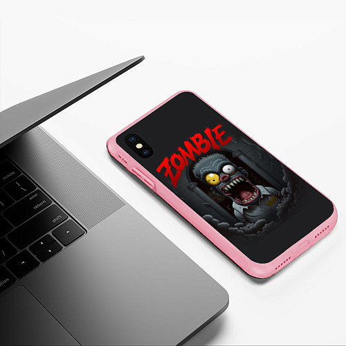Чехол iPhone XS Max матовый Барт Симпсон зомби / 3D-Баблгам – фото 3