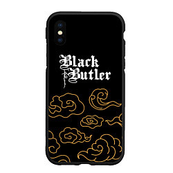 Чехол iPhone XS Max матовый Black Butler anime clouds, цвет: 3D-черный