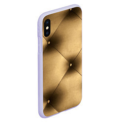 Чехол iPhone XS Max матовый Текстура обивки, цвет: 3D-светло-сиреневый — фото 2