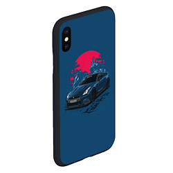 Чехол iPhone XS Max матовый Nissan GTR Godzilla, цвет: 3D-черный — фото 2