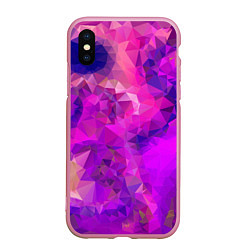 Чехол iPhone XS Max матовый Пурпурный стиль