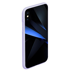 Чехол iPhone XS Max матовый Black blue, цвет: 3D-светло-сиреневый — фото 2