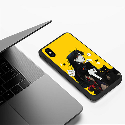 Чехол iPhone XS Max матовый Blade Honkai / 3D-Черный – фото 3