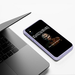 Чехол iPhone XS Max матовый Iron Maiden - the book of souls, цвет: 3D-светло-сиреневый — фото 2