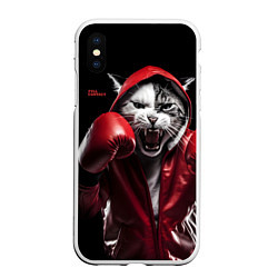 Чехол iPhone XS Max матовый Full contact, цвет: 3D-белый