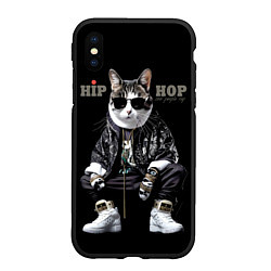 Чехол iPhone XS Max матовый Cool people rap, цвет: 3D-черный