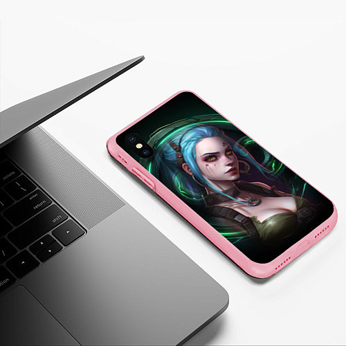 Чехол iPhone XS Max матовый Jinx art Arcane League of Legends / 3D-Баблгам – фото 3