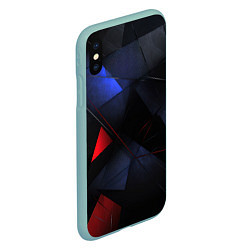 Чехол iPhone XS Max матовый Black green blue red, цвет: 3D-мятный — фото 2