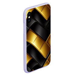 Чехол iPhone XS Max матовый Gold black luxury, цвет: 3D-светло-сиреневый — фото 2