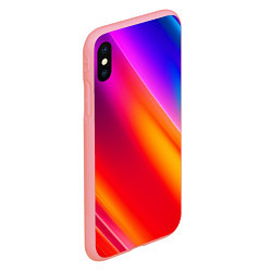 Чехол iPhone XS Max матовый Неоновая радуга, цвет: 3D-баблгам — фото 2