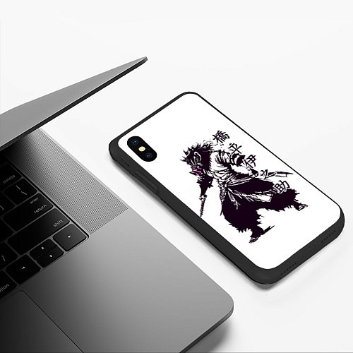 Чехол iPhone XS Max матовый Inosuke in dark colors / 3D-Черный – фото 3