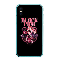 Чехол iPhone XS Max матовый Blackpink k-pop, Блэкпинк, цвет: 3D-мятный