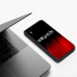 Чехол iPhone XS Max матовый Sex Pistols red plasma, цвет: 3D-черный — фото 2