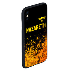 Чехол iPhone XS Max матовый Nazareth - gold gradient: символ сверху, цвет: 3D-черный — фото 2