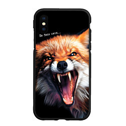 Чехол iPhone XS Max матовый Не беси меня - Лиса, цвет: 3D-черный