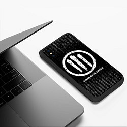 Чехол iPhone XS Max матовый Three Days Grace с потертостями на темном фоне, цвет: 3D-черный — фото 2