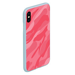 Чехол iPhone XS Max матовый Pink military, цвет: 3D-голубой — фото 2