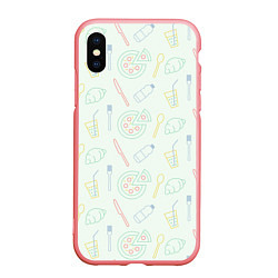 Чехол iPhone XS Max матовый Pizza lover, цвет: 3D-баблгам