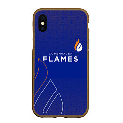 Чехол iPhone XS Max матовый Форма Copenhagen Flames, цвет: 3D-коричневый