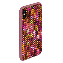 Чехол iPhone XS Max матовый Disco style, цвет: 3D-малиновый — фото 2