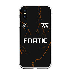 Чехол iPhone XS Max матовый Форма Fnatic молнии, цвет: 3D-белый