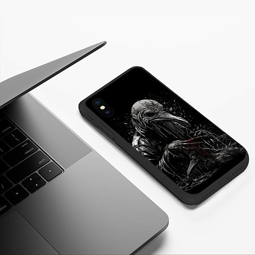 Чехол iPhone XS Max матовый Slipknot - Stay and bleeding / 3D-Черный – фото 3