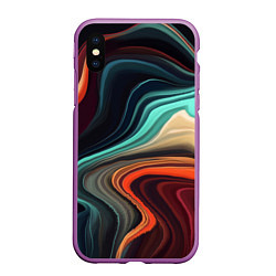 Чехол iPhone XS Max матовый Малахитовая