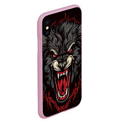 Чехол iPhone XS Max матовый Wolf fantasy, цвет: 3D-розовый — фото 2