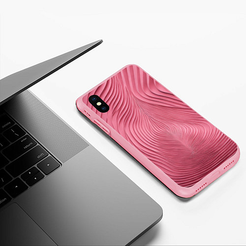 Чехол iPhone XS Max матовый Фантазия в малиновом / 3D-Баблгам – фото 3