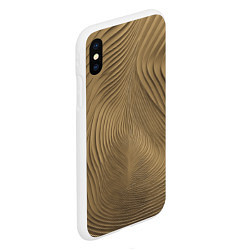 Чехол iPhone XS Max матовый Фантазия в хаки, цвет: 3D-белый — фото 2