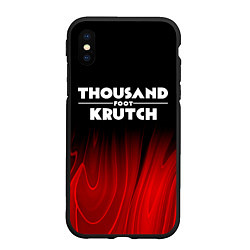 Чехол iPhone XS Max матовый Thousand Foot Krutch red plasma, цвет: 3D-черный