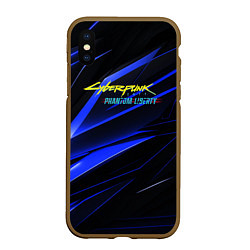 Чехол iPhone XS Max матовый Cyberpunk 2077 phantom liberty, цвет: 3D-коричневый