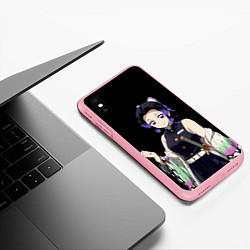 Чехол iPhone XS Max матовый Клинок рассекающий демонов - шинобу, цвет: 3D-баблгам — фото 2