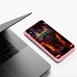 Чехол iPhone XS Max матовый Киберпанк 2077 призрачная свобода тело киборга, цвет: 3D-баблгам — фото 2