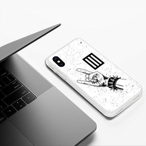 Чехол iPhone XS Max матовый Paramore и рок символ / 3D-Белый – фото 3