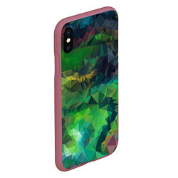 Чехол iPhone XS Max матовый Green style, цвет: 3D-малиновый — фото 2