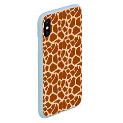 Чехол iPhone XS Max матовый Шкура Жирафа - Giraffe, цвет: 3D-голубой — фото 2