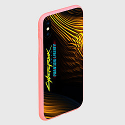 Чехол iPhone XS Max матовый Black yellow cyberpunk phantom liberty, цвет: 3D-баблгам — фото 2