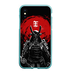 Чехол iPhone XS Max матовый Bloody Samurai, цвет: 3D-мятный