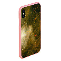 Чехол iPhone XS Max матовый Золотистый туман и краски, цвет: 3D-баблгам — фото 2