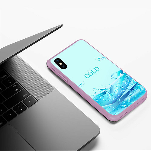 Чехол iPhone XS Max матовый Cold / 3D-Сиреневый – фото 3