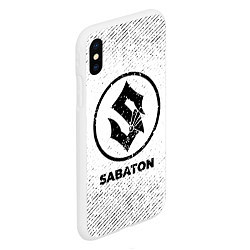 Чехол iPhone XS Max матовый Sabaton с потертостями на светлом фоне, цвет: 3D-белый — фото 2