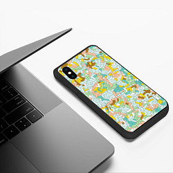 Чехол iPhone XS Max матовый Rope pattern, цвет: 3D-черный — фото 2