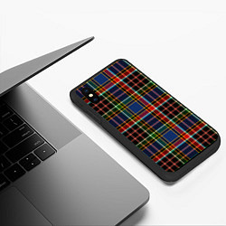 Чехол iPhone XS Max матовый Цветные квадраты Colored squares, цвет: 3D-черный — фото 2