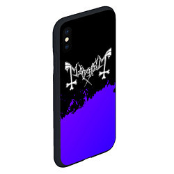 Чехол iPhone XS Max матовый Mayhem purple grunge, цвет: 3D-черный — фото 2