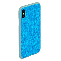 Чехол iPhone XS Max матовый Абстракция лазурный голубой, цвет: 3D-мятный — фото 2